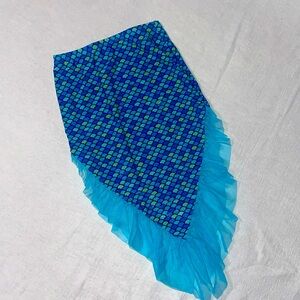 Wonder Nation Mermaid Tail Swim Cover Up Blue Size M (7-8)